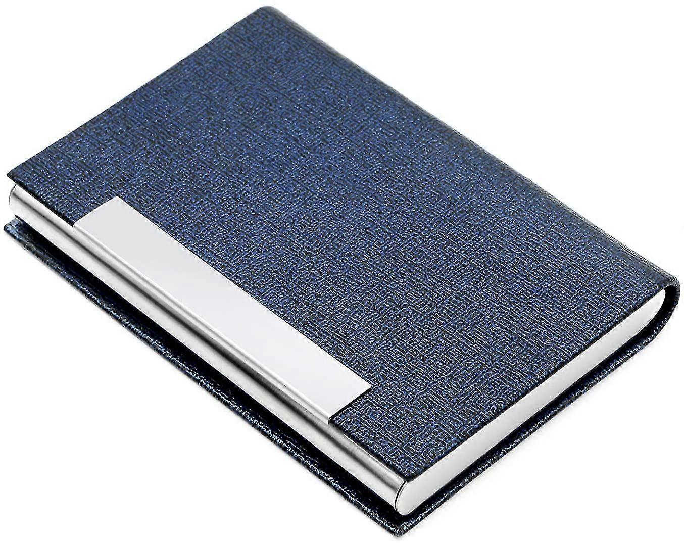 Business Card Holder, Business Card Case Professional Pu Leather Stainless Steel Multi Card Case,business Card Holder Wallet Credit Card Id Case/hol