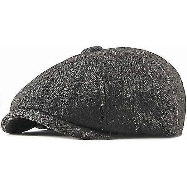 Newsboy Cap Adjustable Herringbone Baker Boy Flat Caps Protective Cap Fabric Cap For Men