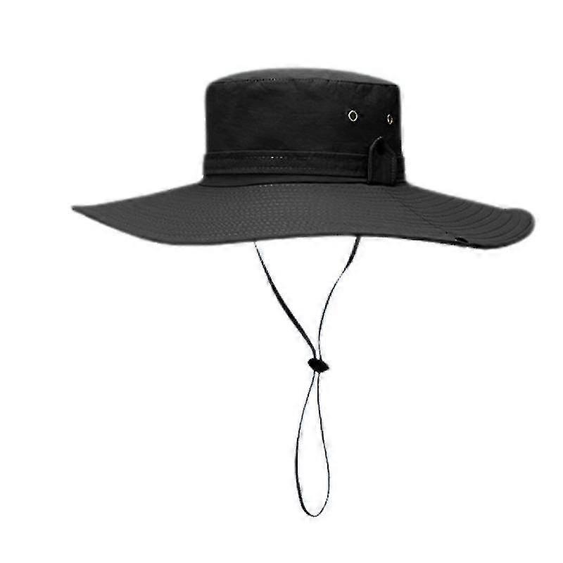Cotton Sun Hat Uv Protection Summer Hats Beach Hat Safari Boonie Hat Foldable Fishsing Hat Adjustable Chin Strap