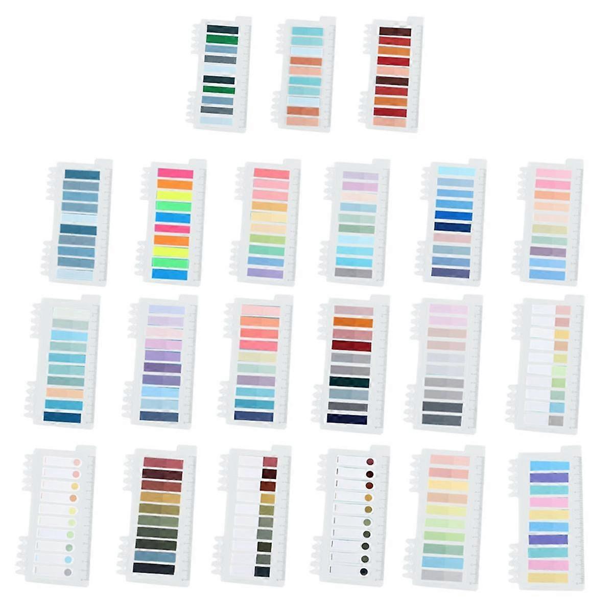 Marcatori de pagină Filele index lipicioase, filele de fișiere inscriptibile și repoziționabile Steaguri cu riglă pentru citirea notelor 24PCS