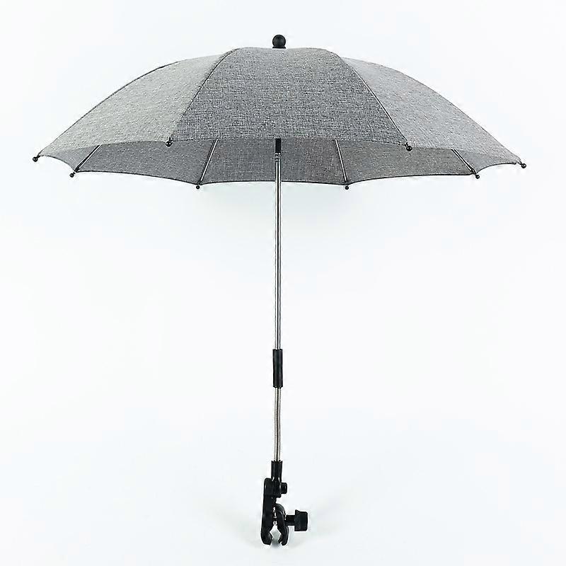 Universal Stroller Parasol, Anti-UV Parasol for Pram, Diameter 73 cm, Fixing for Round or Oval Tube, Flexible and Orientable, with Clip for Pushchair