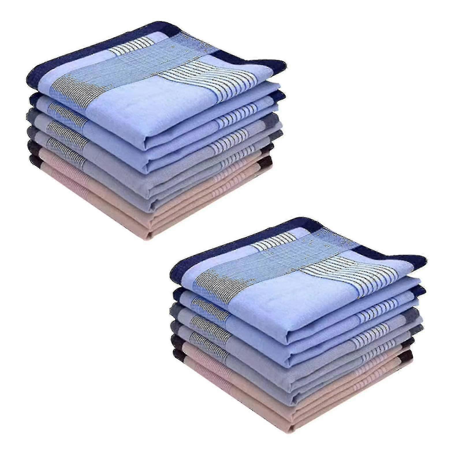 12pcs مناديل الرجال، 100٪ لينة القطن جيب المناديل للرجال القطن منديل للرجال لينة هدية مجموعة للرجال