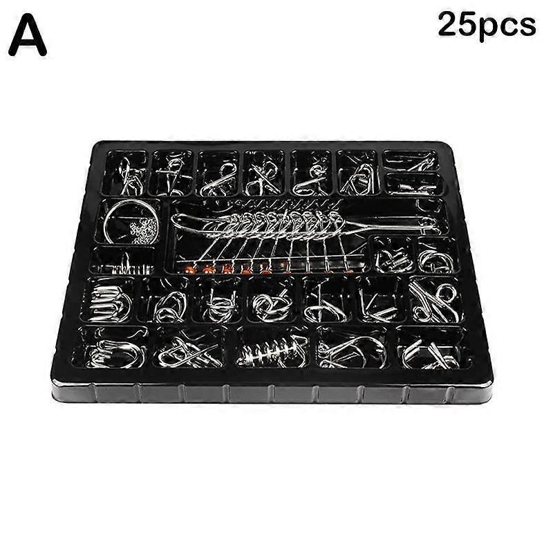 Luban Lock Educational Intellectual Toys IQ Toys Metal Puzzle Brain Teaser Metal Wire Puzzles Magic Trick Toy Untie Key Lock
