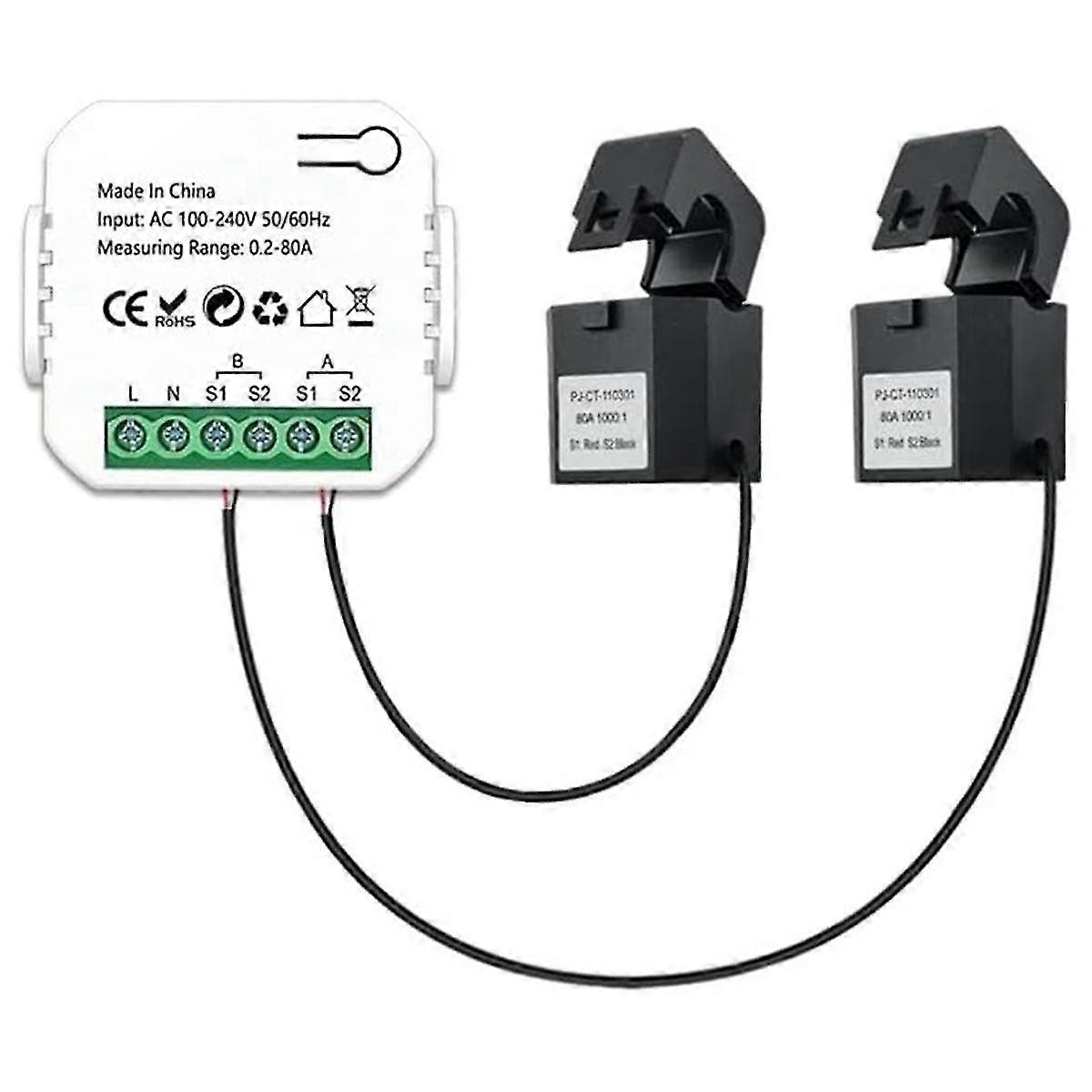 Tuya Wifi Intelligent Energy Meter Solar Pv System Power Production Consumption Bidirectional Monit