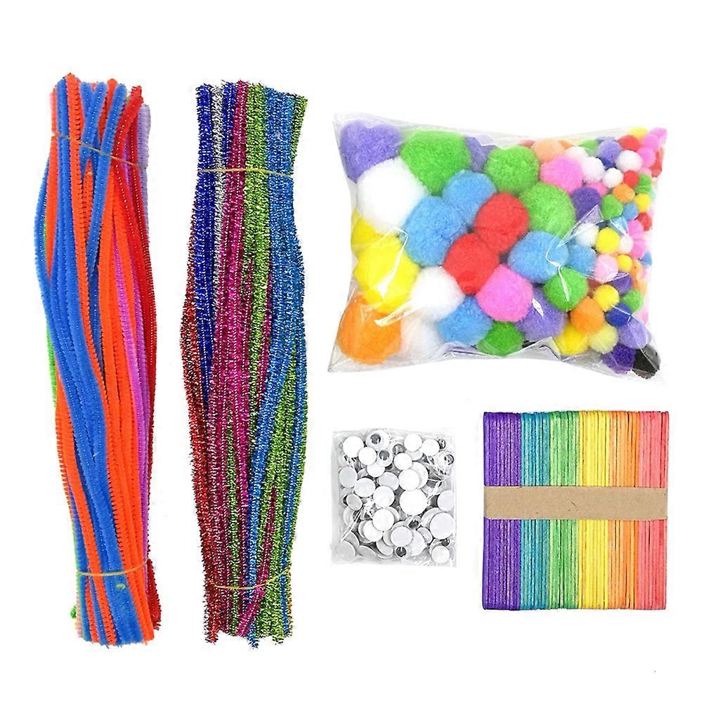 Skzoo Plush Fuzzy Pipe Cleaner Handmade Plush Sticks Chenille Sticks Craft Pipe Cleaner Project Kids Pom Poms Crafts Kit