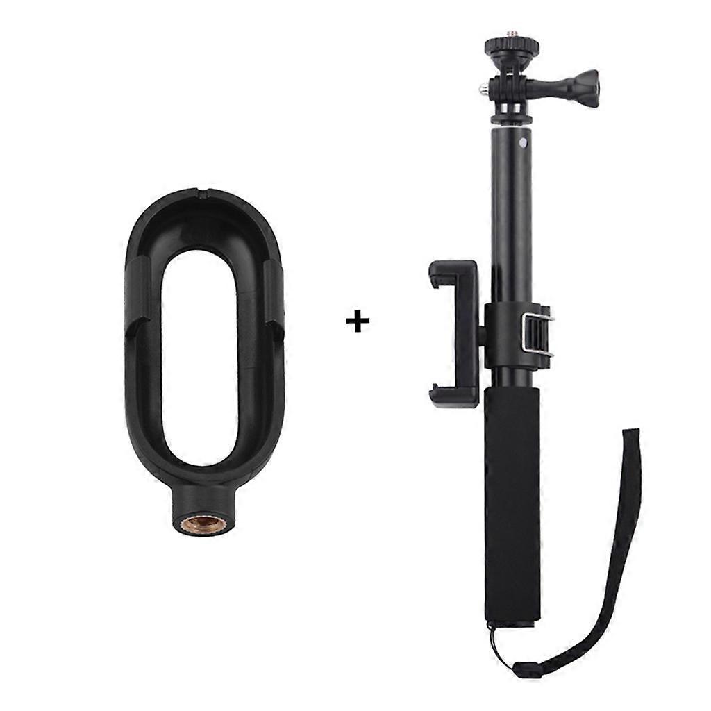 Camera Protective Frame Mount Adapter 1/4" Thread Screw Hole Selfie Stick/Phone Clip Compatible with Insta 360 Go 2