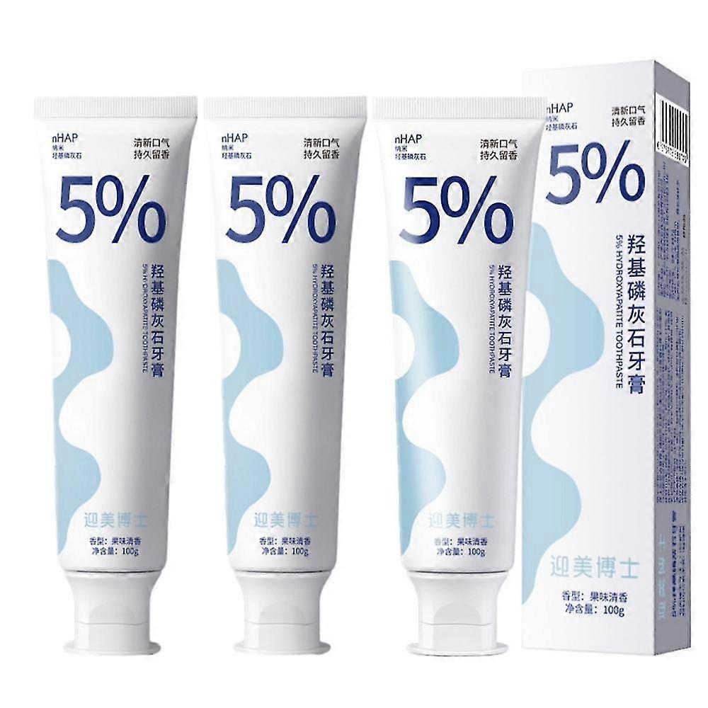 3pcs Hydroxyapatite Toothpaste Probiotic Whitening Toothpaste 100g