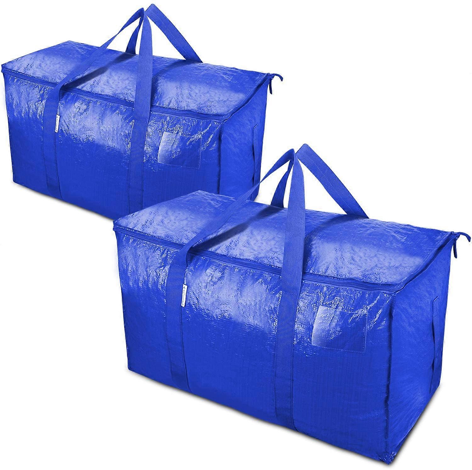 Extra Large Moving Bags with Zippers & Carrying Handles for Space Saving Moving Storage