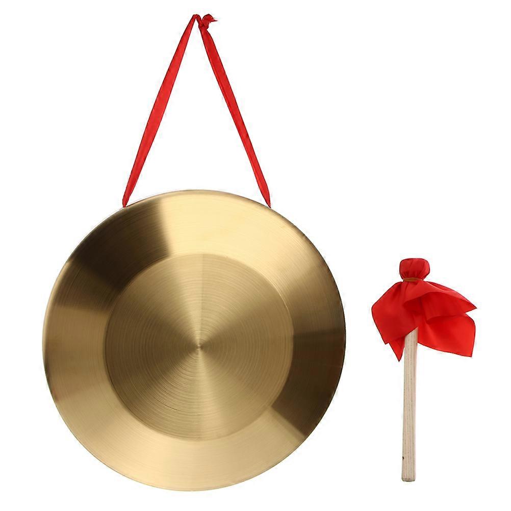 1 Set Traditional Percussion Copper gong Chinese Gong Hand Gong with Hammer