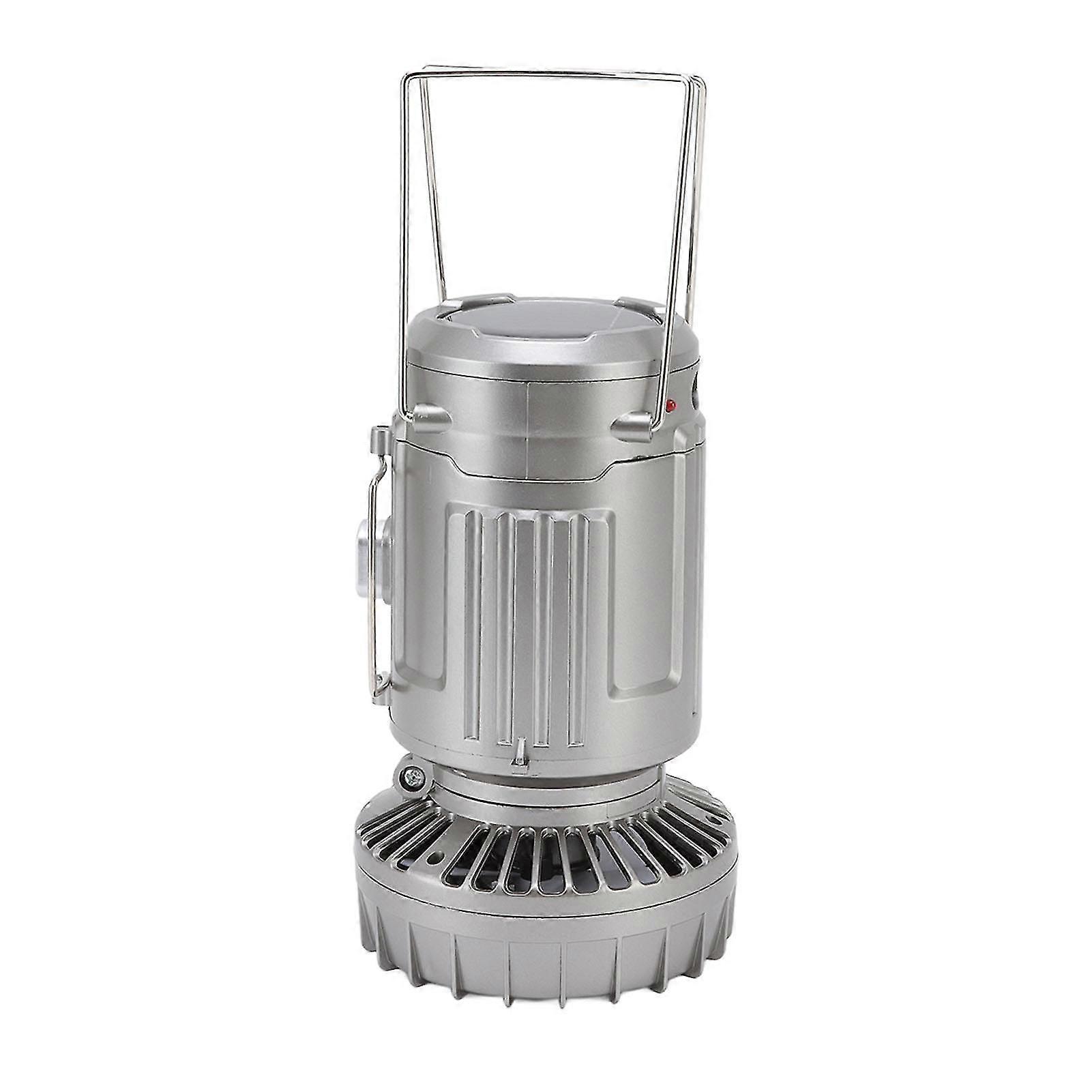Led Outdoor Lamp Portable Adjustable Light Foldable Camping Lantern With Fan Us Plug 110?2