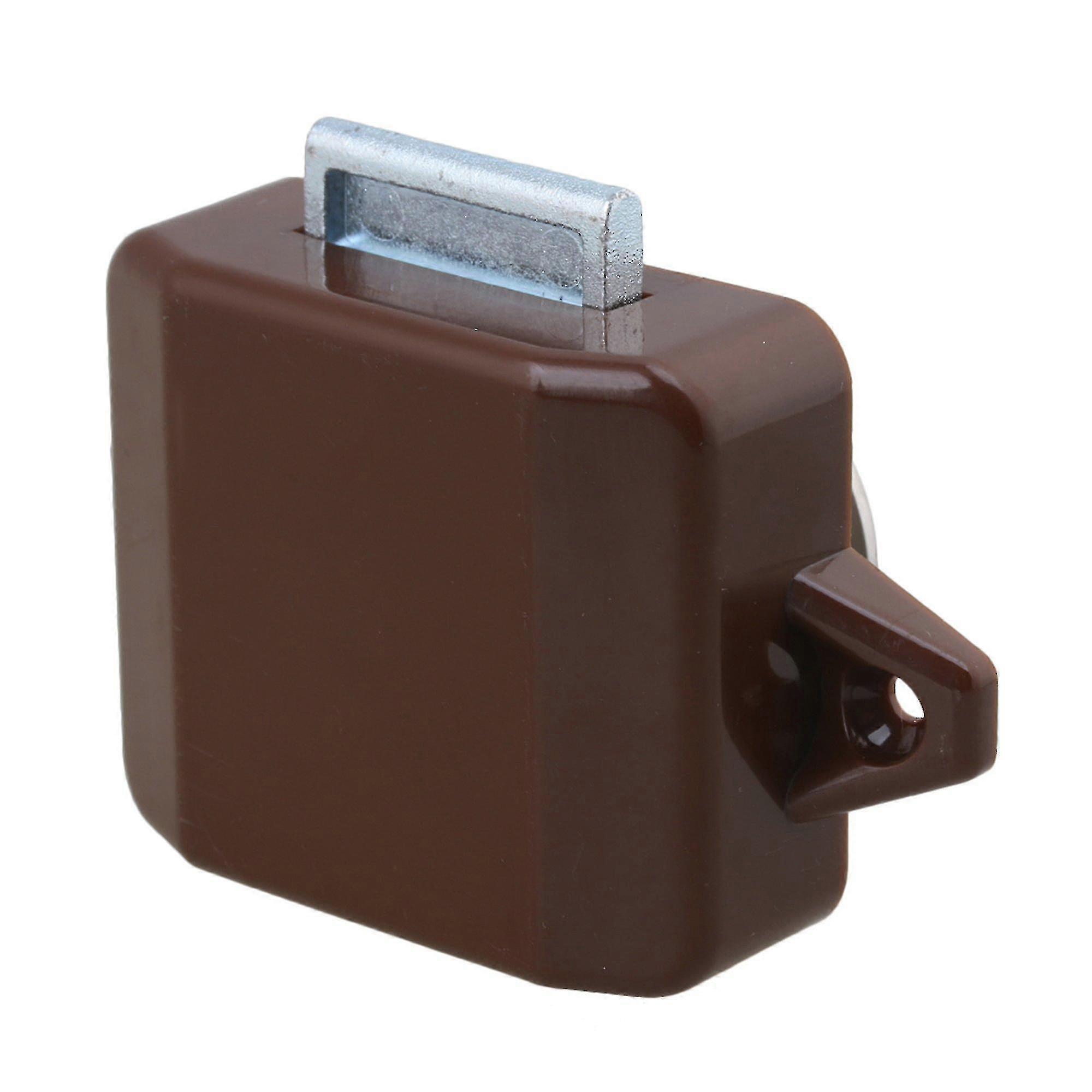 Push Button Cabinet Latch For Rv Camper Motorhome Caravan Brown Silver-MXBC