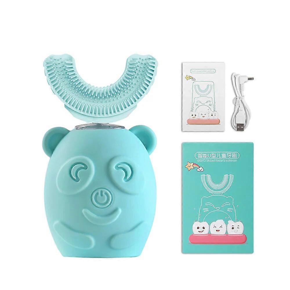 Electric Toothbrush for Kids U-shaped Smart 360 Degrees Silicon Automatic Ultrasonic Teeth Tooth Brush Cute Cartoon for Children