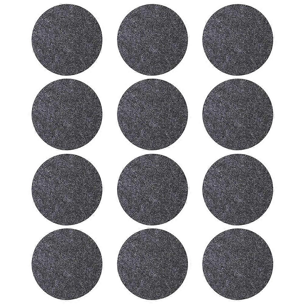 12Pcs Felt Round Placemat Table Heat-resistant Place Mat Simple Coaster