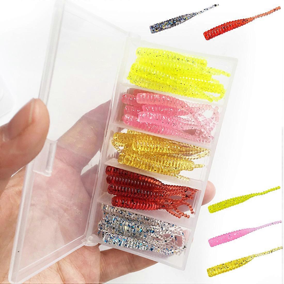 50 Sets für Gummiköder zum Wurzelangeln Maggot Dummy-Köder