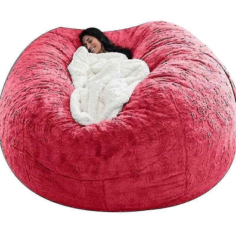 Lazy Sofa Bean Bag Housse de sac de haricots en fourrure artificielle
