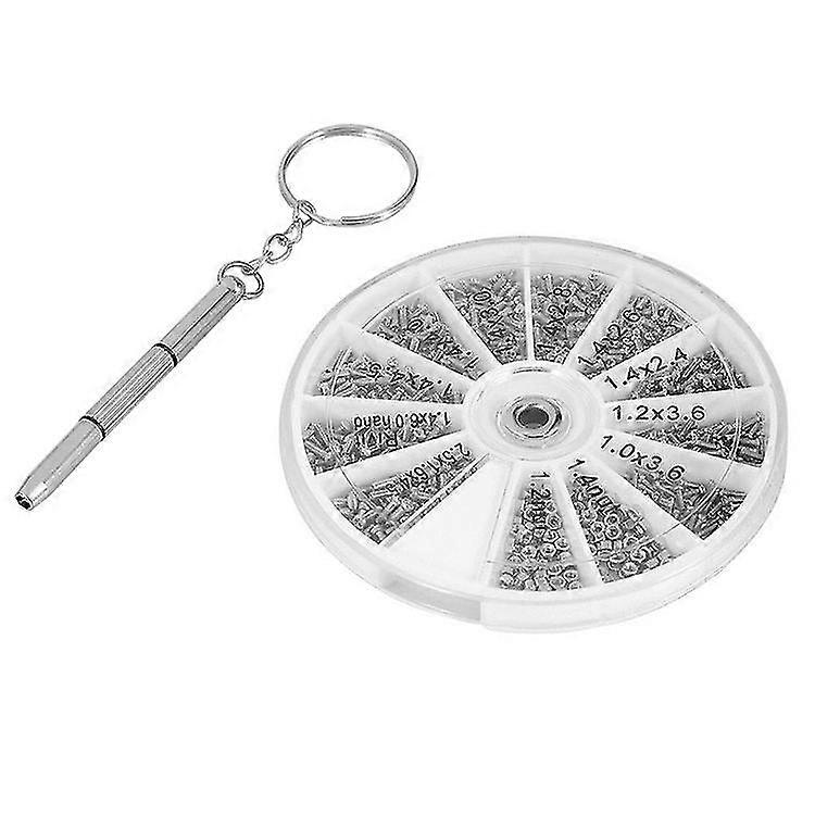 600pcs Small Screws Nuts Assortment Kit Repair Tool Nut & Bolt(1set, Silver)