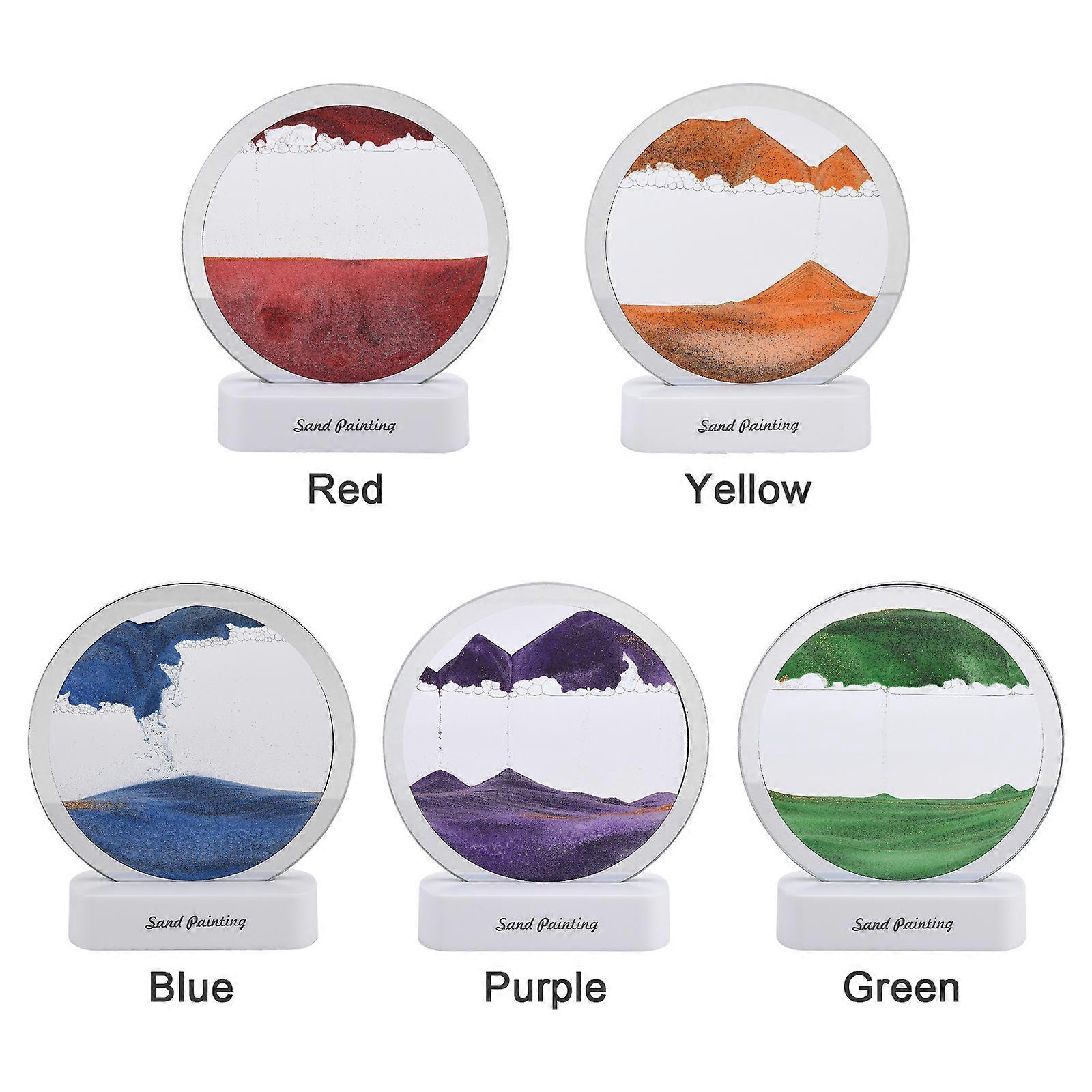 2023,Charm Moving Sand Art Picture Night Light Quicksand Table Lamp USB Home Decor