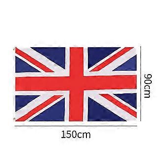 Bandiera del Regno Unito, Bandiera Inglese, 90 x 150 cm, in poliestere di qualità per interni ed esterni, con colori vivaci e occhielli in ottone