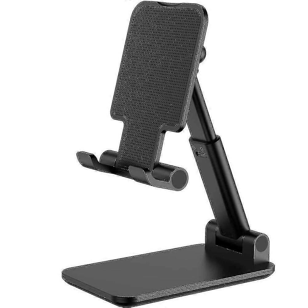 Black/white Adjustable Cell Phone Stand, Foldable Phone Holder Tablet Stand For Desk, Angle Height Adjustable Cell Phone Stand Compatible With Tablets