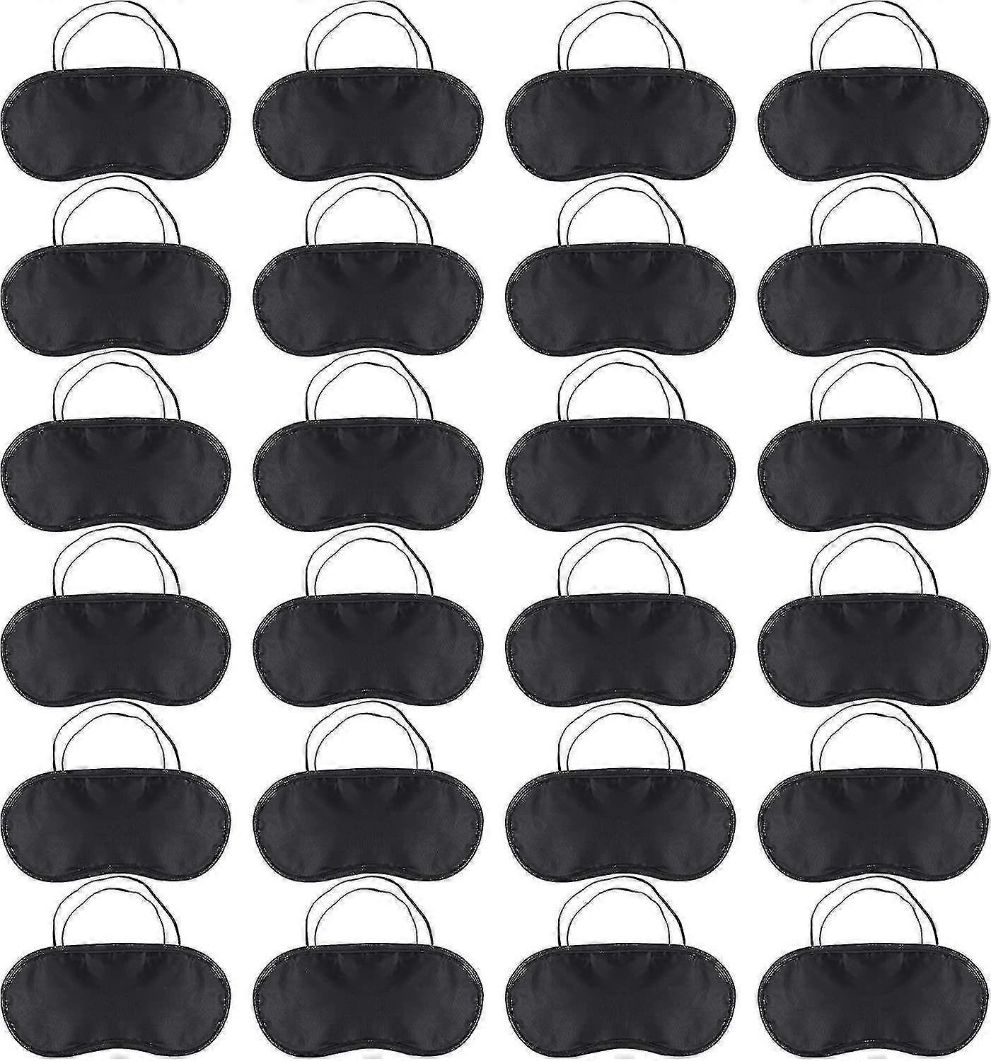 24 حزمة النوم قناع العين غطاء الظل، لينة عصابة العينين السفر غطاء النوم مريحة