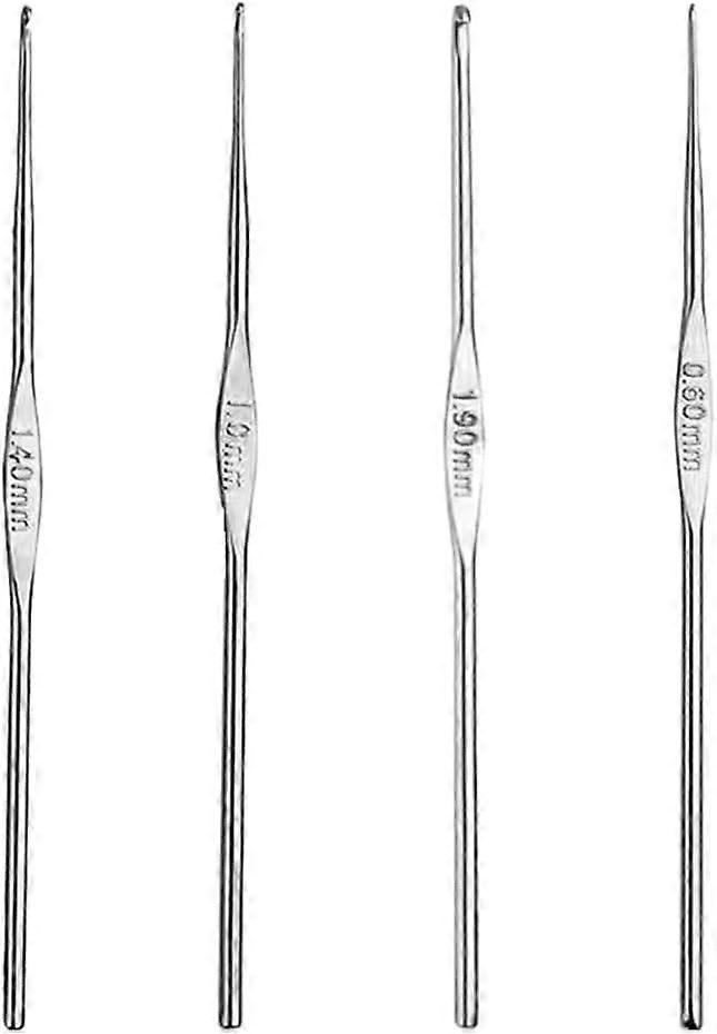 Crochet Hooks, 4 Pcs Stainless Steel Knitting Needles, Crochet Hooks Set for Beginners or Professionals