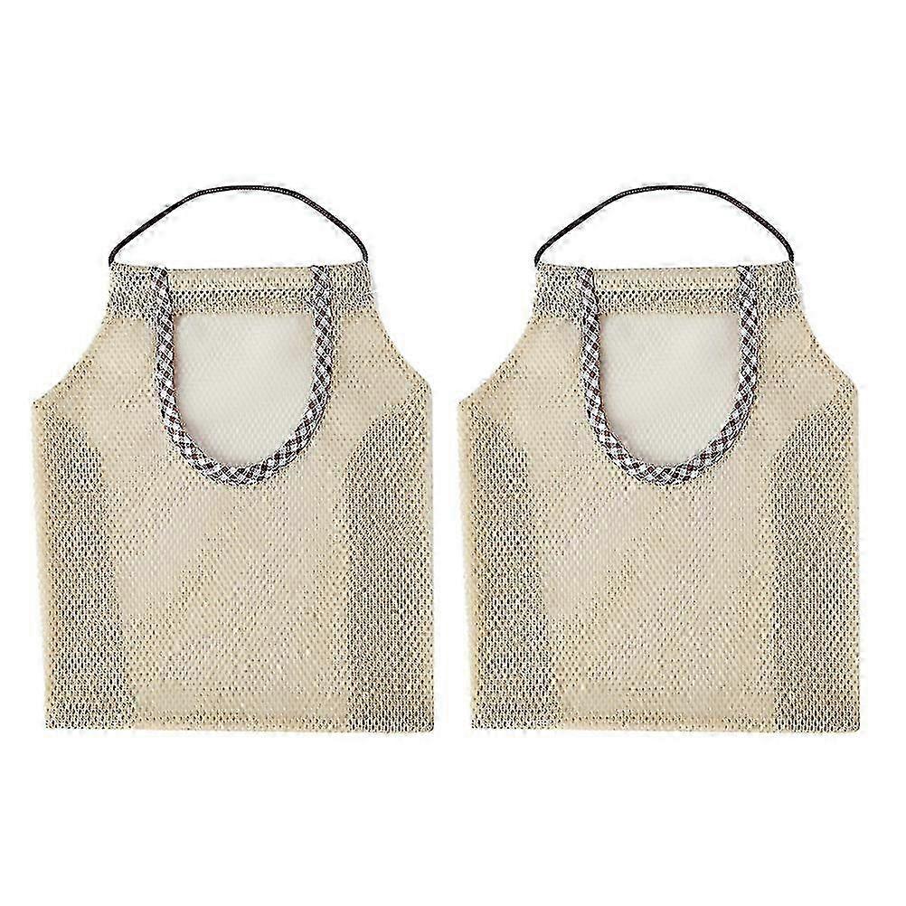 2pcs Shower Mesh Caddy Bag Hanging Garbage Bag Reusable Mesh Bag
