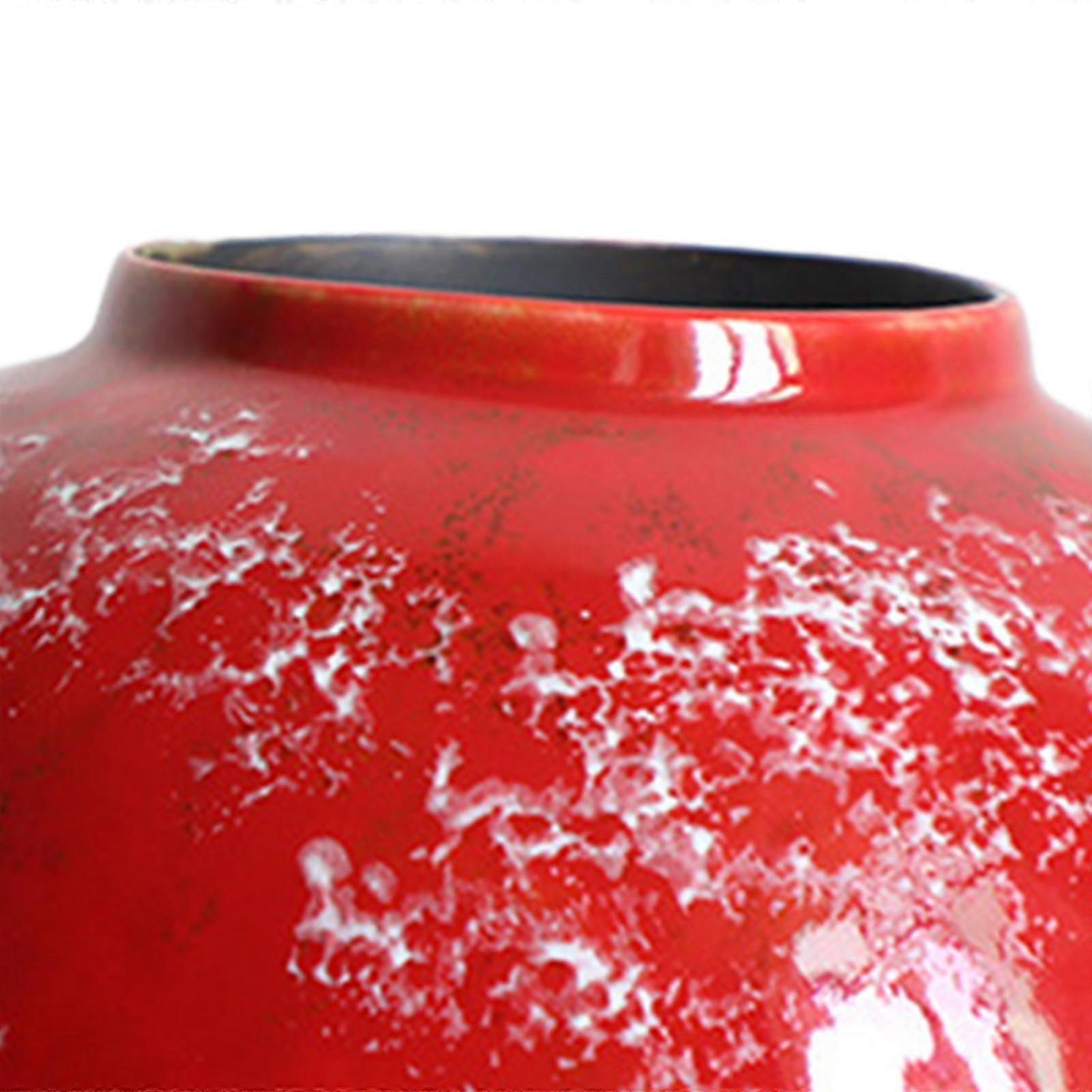 Red Ceramic  Vase with Christmas Patterns main image 1