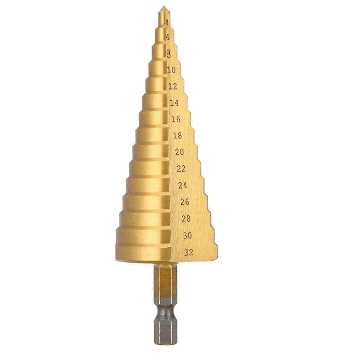 4-32mm HSS Straight Groove Step Drill Bit Wood Metal Hole Cutter Core Drill Bit Pagoda Drill Bit