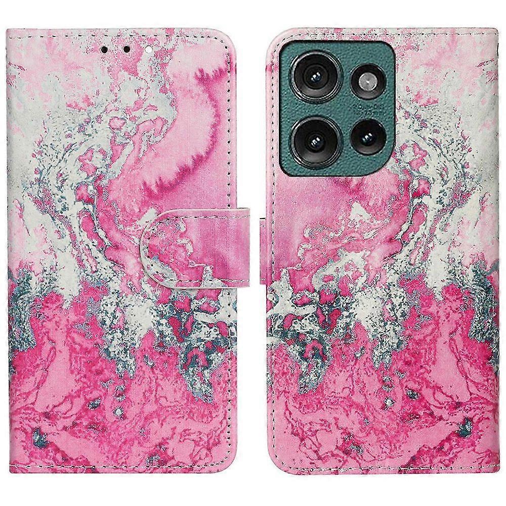 For Motorola Edge 50 5G Case Pattern PU Leather Flip Phone Cover