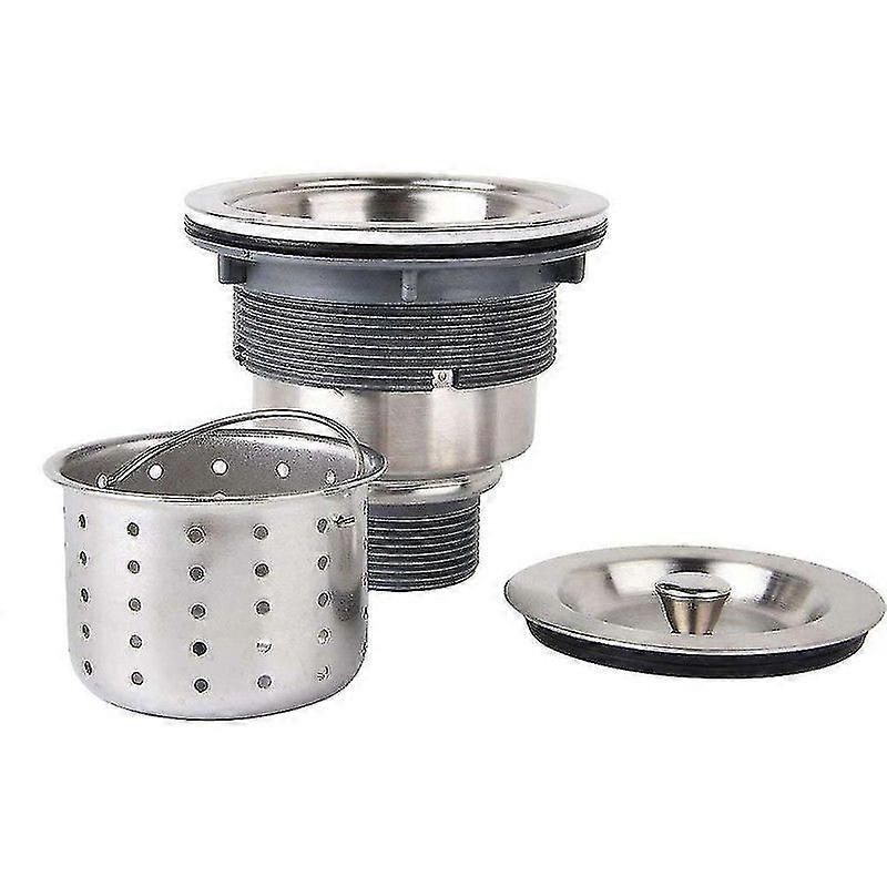 Ln-3-1/2-inch Kitchen Sink Strainer - Stainless Steel Strainer With Removable Deep Waste Basket/strainer Assembly And Sealing Lid