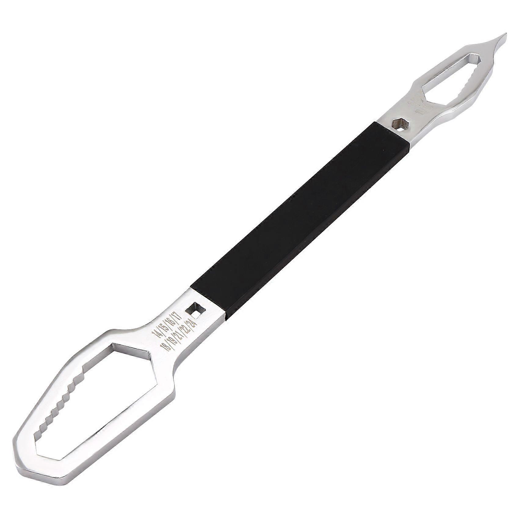 6-24mm Universal Wrench Receive with Screwdriver, Ended Wrench for 6mm - 24mm Nuts, Multifunctional Wrench Spanner B
