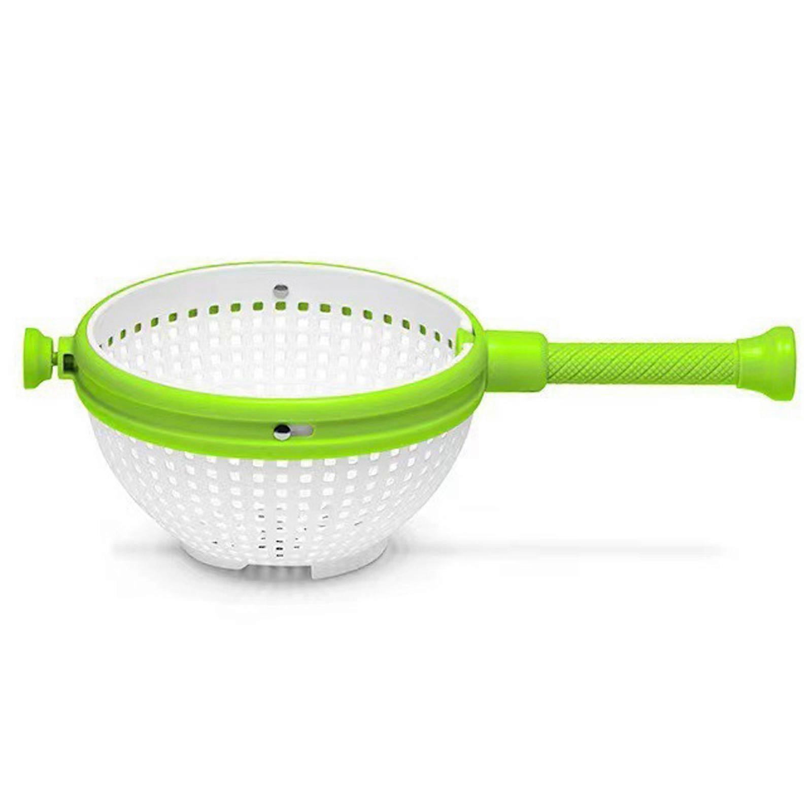 Efficient Salad Spinner - Nylon Spinning Colander with Collapsible Handle
