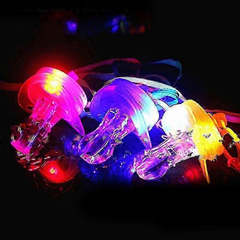 4 Pcs Flashing Whistle Baby Pacifier Led Glowing Whistle Party Atmosphere Cheering Props For Concert Events (random Color)