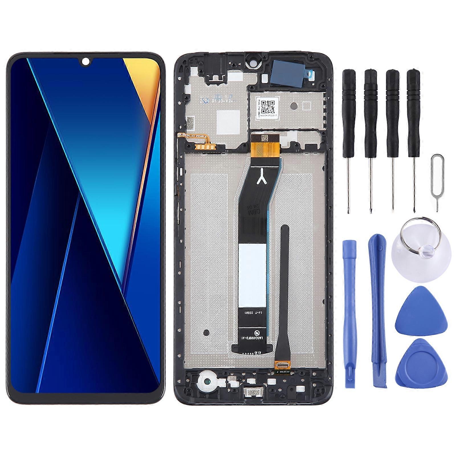 COMPATIBLE IPS Material LCD Screen Digitizer Full Assembly with Frame