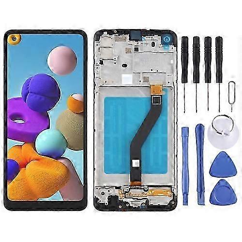 LCD Screen for Samsung Galaxy A21 / SM-A215 Digitizer Full Assembly with Frame