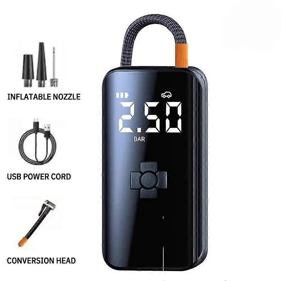 New Wireless 150PSI Car Air Pump Portable Car Tire Inflator Electric Car High Power Pressure Pump Twin Turbo Noise Reduction German Motor