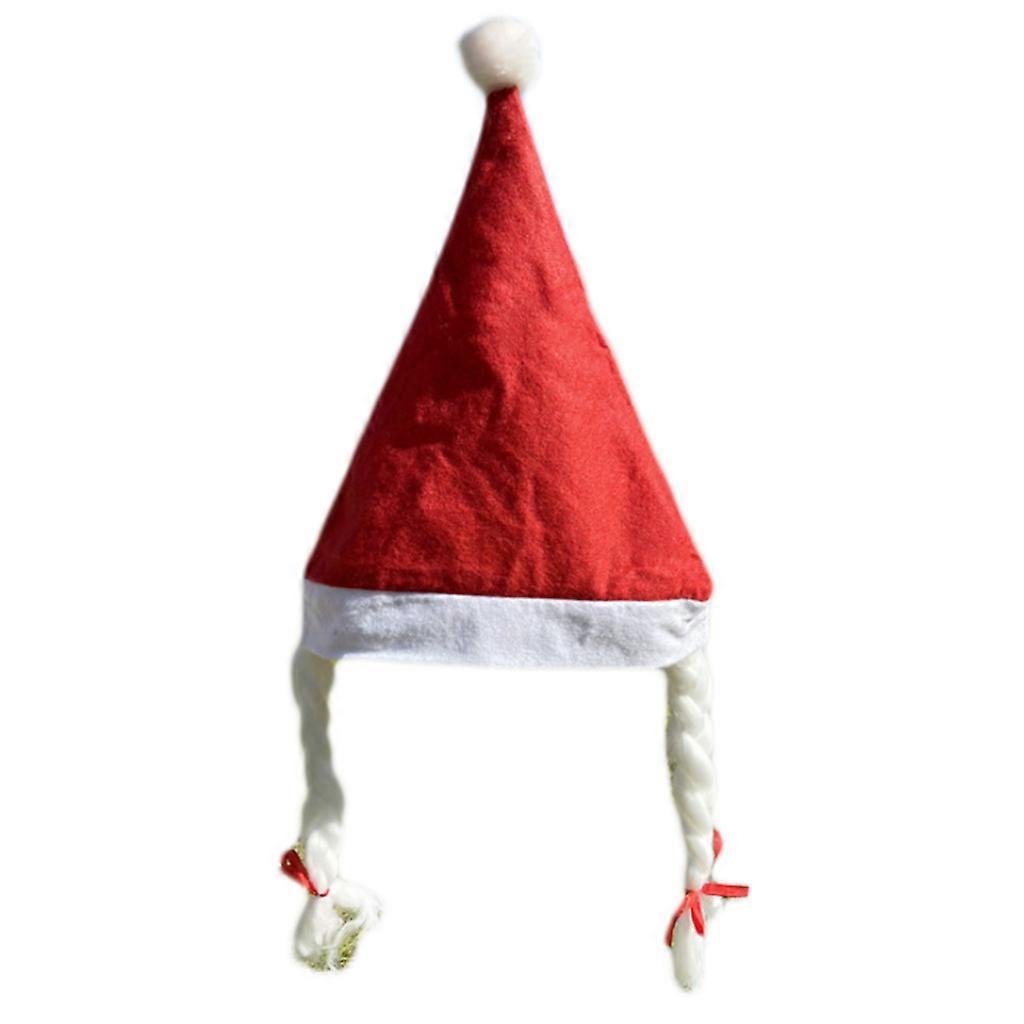 点滅するクリスマスハットレッドクリスマスサンタハットクリスマス帽子用品ハロウィーンファミリーギフト三つ編みの大人の子供のための贈り物