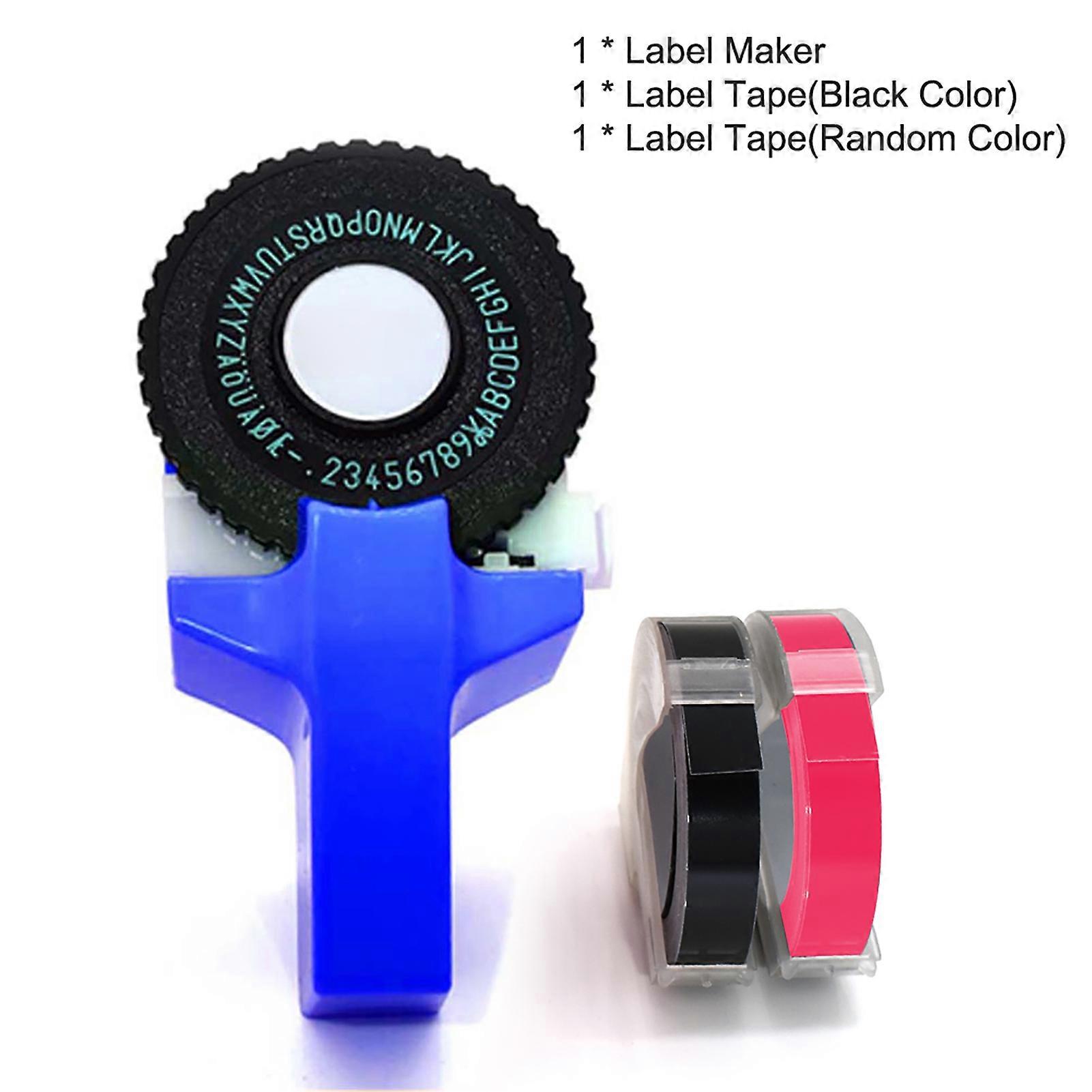 Mini Portable Manual Label Maker DIY 3D Embossing Label Writer Printer Typewriter with Plastic PVC 9mm Label Tapes Lettering Machine
