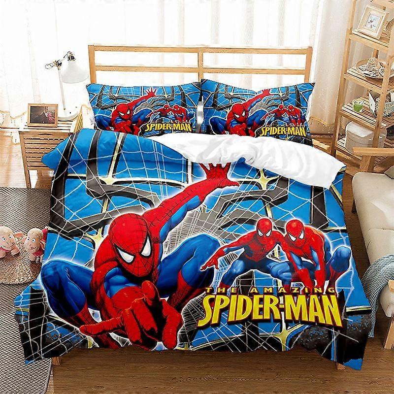 Two or three piece set Spider Man superhero series Duvet cover bedding set birthday Christmas gift A06