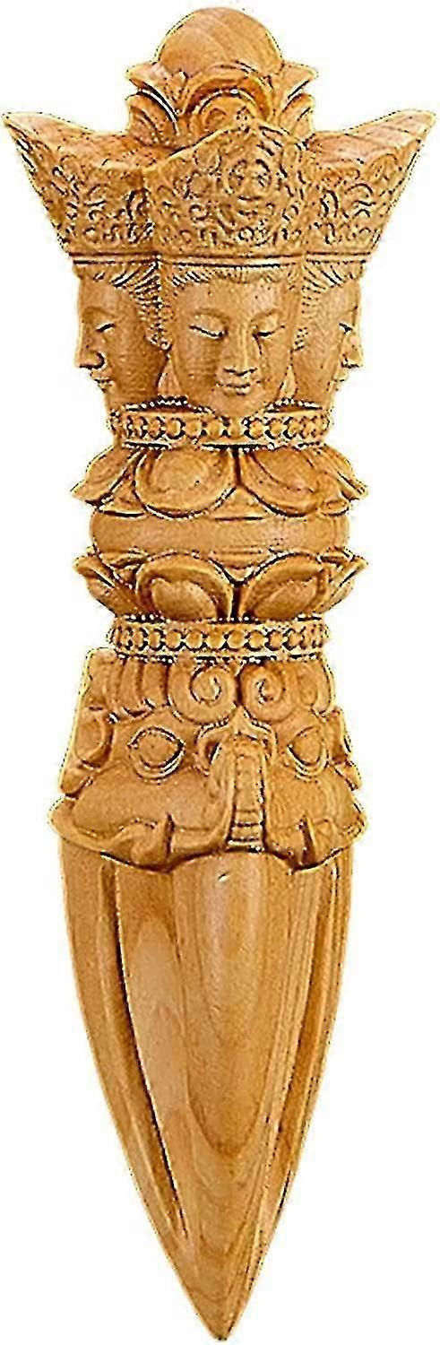 10cm خشب البقس اليد نحت قلادة الديكور المنزل سيارة الديكور الملحقات