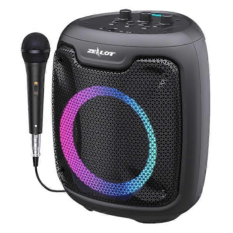 ZEALOT P8 Portable Bluetooth Speaker with Microphone RGB LED Light Wireless Speaker Crystal Clear Sound Speaker