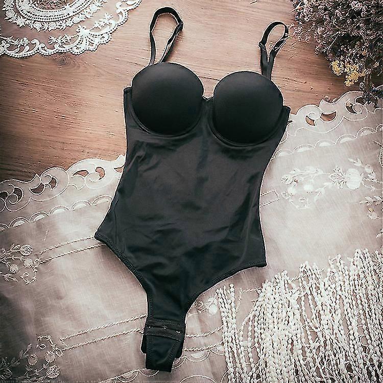 Body gainant dos nu pour femme, soutien-gorge push-up, string dos nu