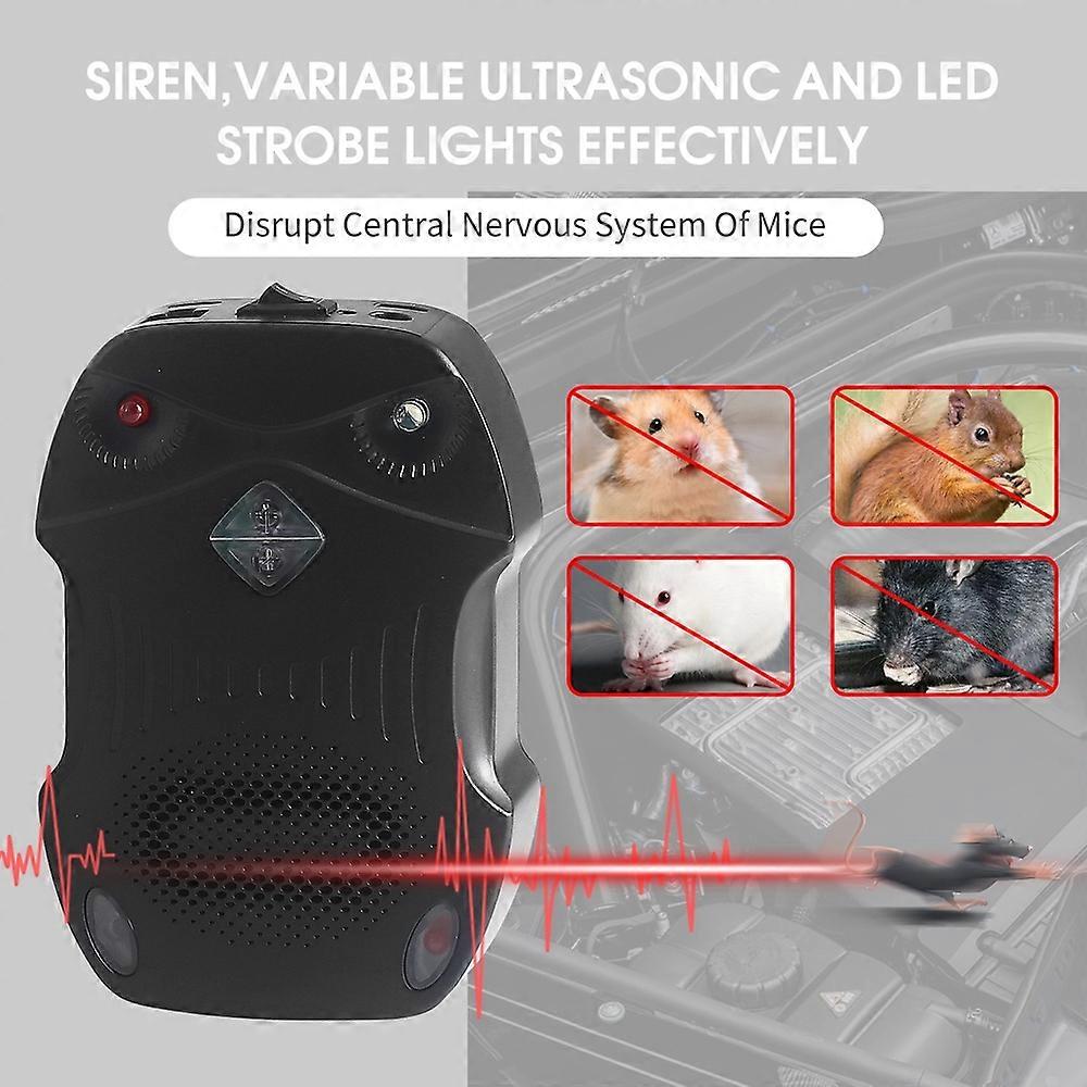 Car Under Hood Animal Repeller Rodent Rat Repellent Mice Repeller Deterrent Device with LED Strobe L