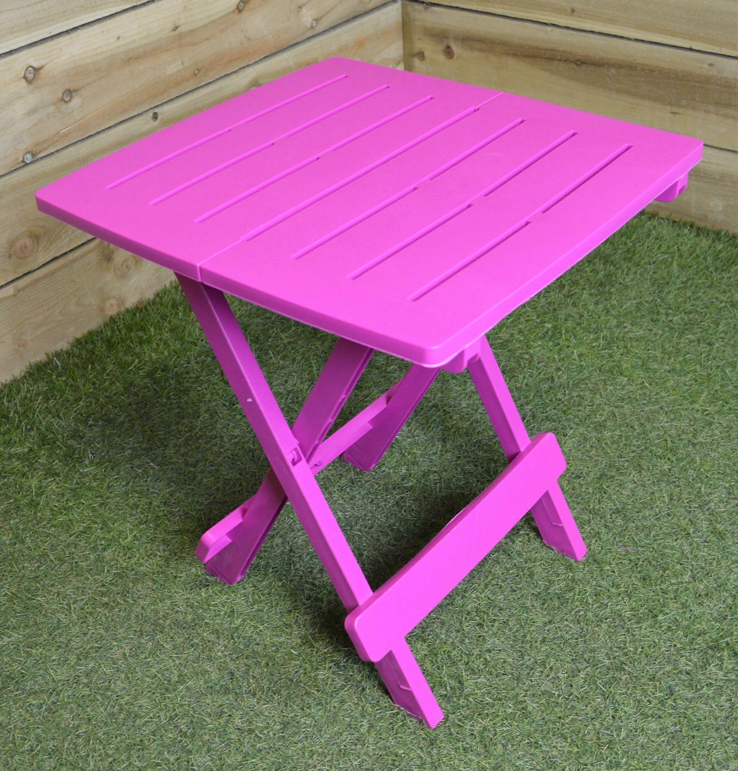 Supagarden Plastic Folding Garden / Camping Table In Pink