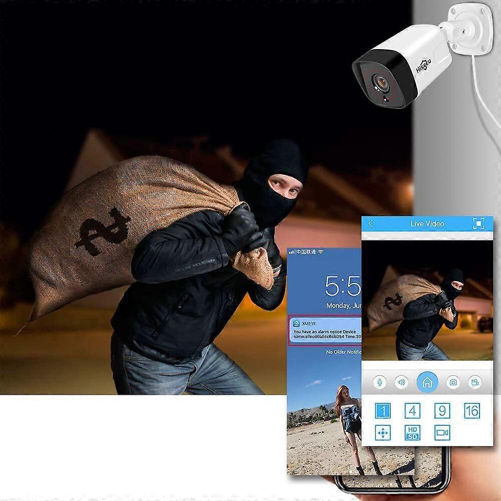 Poe H.265+ 5mp Ip Camera With Audio, Night Vision, 10m, Ip66 Waterproof, Onvif Support