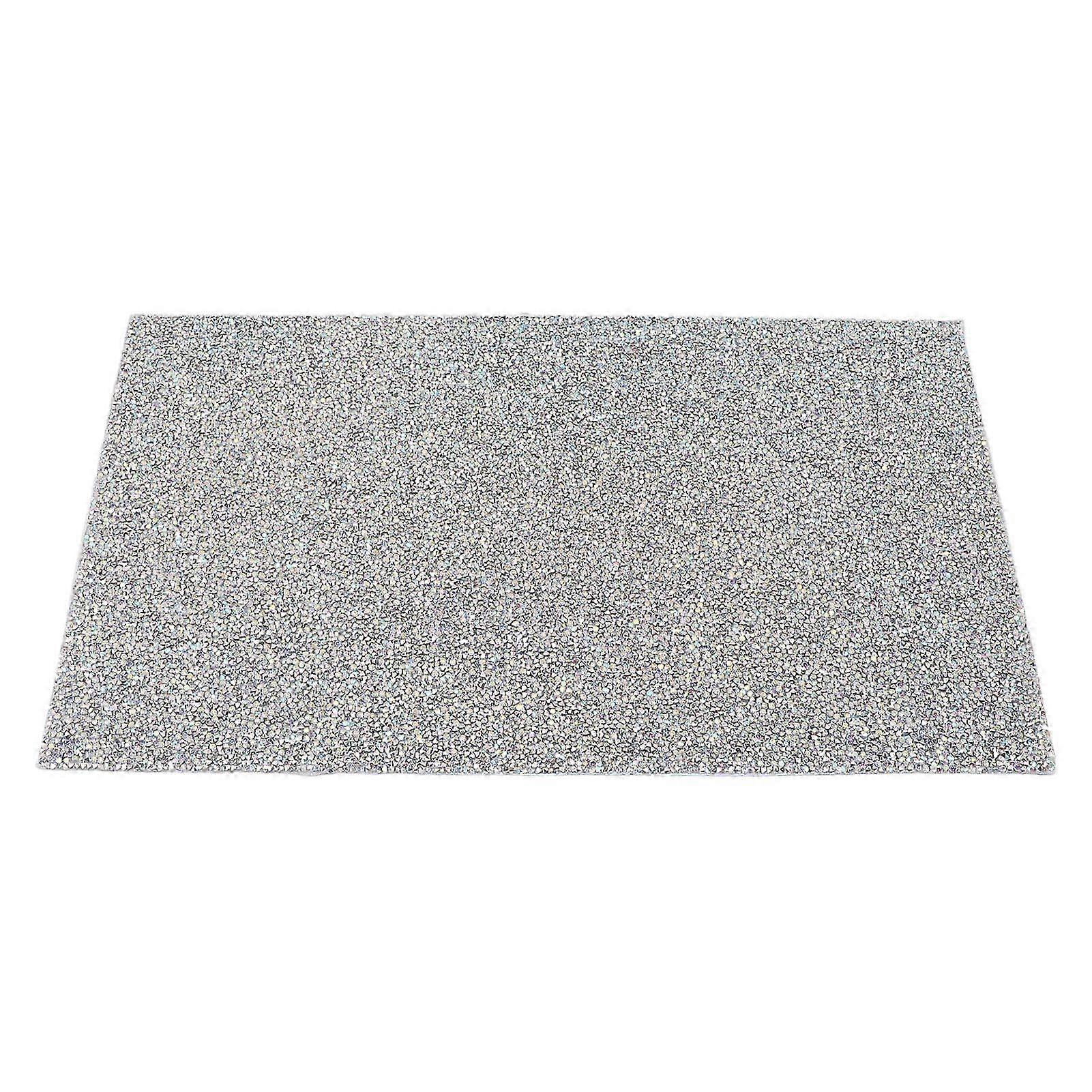 AB Color Rhinestone Table Mat Photographs Props Bling Silver Sparkle Crushed Placemat f54