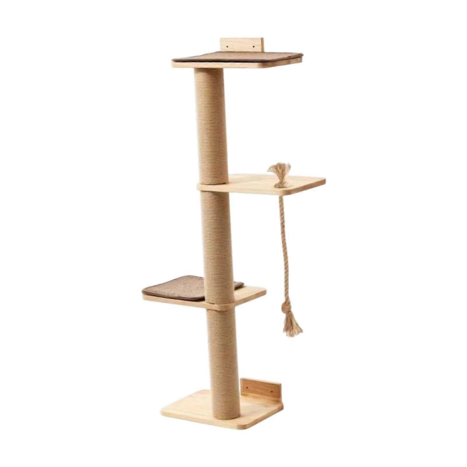 4 Tier Floor to Ceiling Cat Tree Cat Shelves for Kittens Indoor Cats Playing