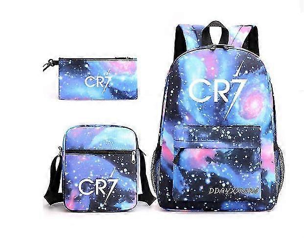 3db Labdarúgás Cr7 hátizsák 3d Printe Tizenévesek Válltáskák Nők Férfiak Középiskolások Iskolai táskák