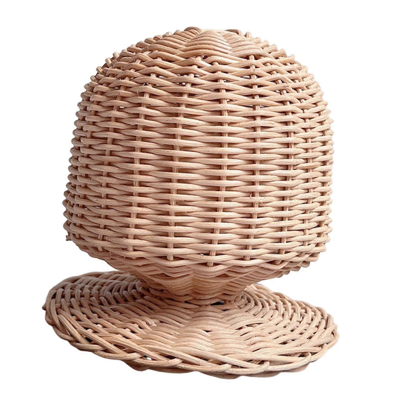 Rustic Hat Rack, Tabletop Holder Lightweight Portable Freestanding Rattan