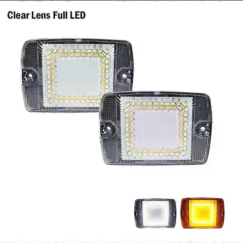 Applies to Front Bumper Switchback White&Amber 3156 LED For Jeep Wrangler YJ Daytime Running Lights & turn signal light 1987-1995 12V